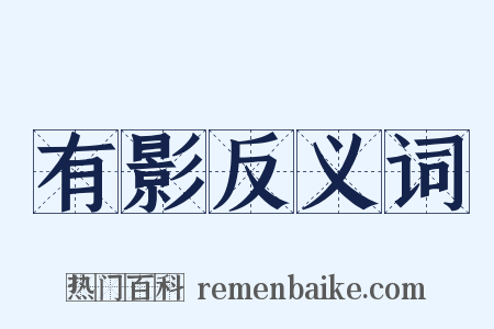 有影反义词是什么意思的图片